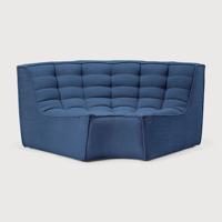 Ethnicraft Modulaire Bank 'N701' 90° Rond Hoekelement, kleur Blauw