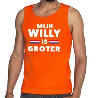 Oranje Mijn Willy is groter tanktop / mouwloos shirt voor heren