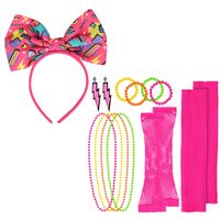 Foute 80s/90s party verkleed set - dames - haarband/sieraden - jaren 80/90 verkleed accessoires