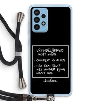 Mijn Motto's: Samsung Galaxy A52 Transparant Hoesje met koord