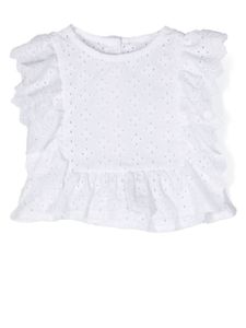 Lapin House blouse sans manches à volants - Blanc