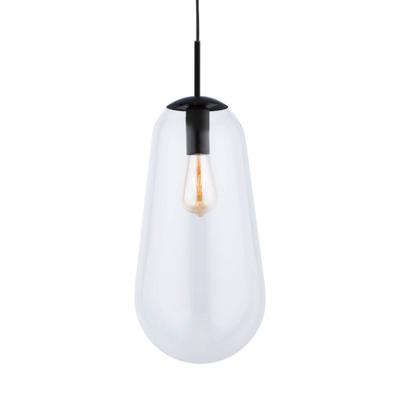 Lyora Ø 22cm hanglampPear Large zwart met helder glas - 7797