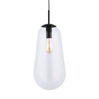 Lyora Ø 22cm hanglampPear Large zwart met helder glas - 7797
