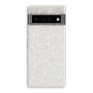 Geometrische lijnen wit: Google Pixel 6 Pro Transparant Hoesje
