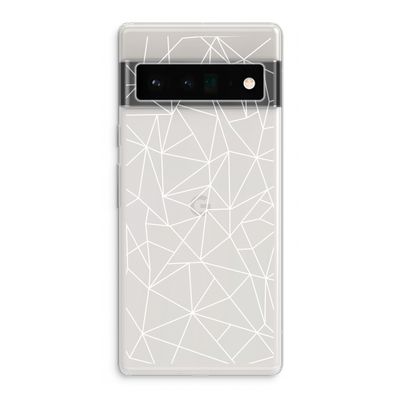 Geometrische lijnen wit: Google Pixel 6 Pro Transparant Hoesje