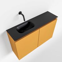 Toiletmeubel Mondiaz Ture | 80 cm | Meubelkleur Ocher | Eden wastafel Urban Links | Zonder kraangat