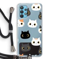 Katten: Samsung Galaxy A32 4G Transparant Hoesje met koord