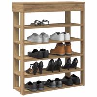 VidaXL Schoenenrek 80x30x98 cm bewerkt hout artisanaal eikenkleur