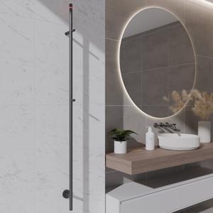 Staafhanddoekradiator Wiesbaden Callista | 150x6.3 cm | Elektrisch | 60 watt | Gunmetal