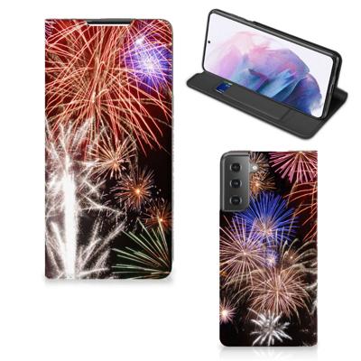 Samsung Galaxy S21 Plus Hippe | Standcase | Vuurwerk