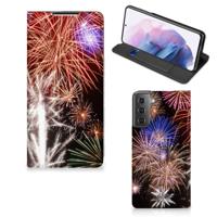 Samsung Galaxy S21 Plus Hippe | Standcase | Vuurwerk Samsung Galaxy S21 Plus Hippe | Standcase | Vuurwerk