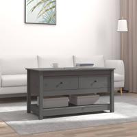 Salontafel 102x49x55 cm massief grenenhout grijs - thumbnail