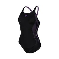 Arena Swim Pro Back badpak zwart/paars dames