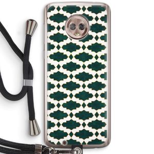 Moroccan tiles: Motorola Moto G6 Transparant Hoesje met koord