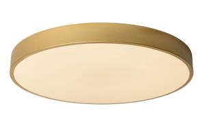 Lucide UNAR - Plafonnière - Ø 49,5 cm - LED Dimb. - 1x36W 2700K - 3 StepDim - Mat Goud / Messing