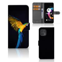 Motorola Edge 20 Lite | Telefoonhoesje | Met pasjeshouder | Papegaai