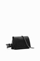 Mini-schoudertas met half logo - BLACK - U