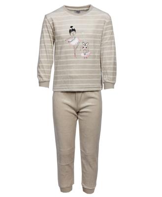Outfitter velours meisjes pyjama - Ballet - 92 T/M 116