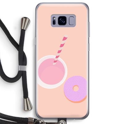 Donut: Samsung Galaxy S8 Plus Transparant Hoesje met koord