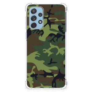 Samsung Galaxy A73 Doorzichtige Silicone Hoesje Army Dark