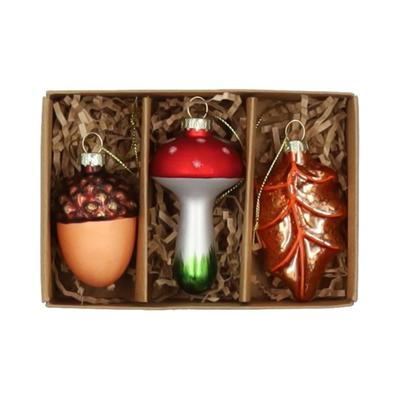 HBX Natural Living Kersthanger glas forest 3dlg windowbox