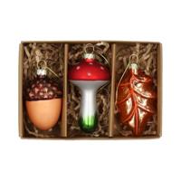 HBX Natural Living Kersthanger glas forest 3dlg windowbox