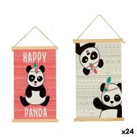 Wanddecoratie Gift Decor Pandabeer 1 x 54 x 33 cm (24 Stuks)