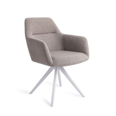 Jesper Home Eetkamerstoel 'Kinko' Turn White, Draaibaar, kleur Earl Grey