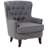 Beliani VIBORG - Fauteuil-Grijs-Polyester - thumbnail