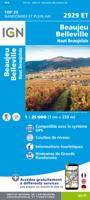 Wandelkaart - Topografische kaart 2929ET Beaujeu - Belleville - Haut Beaujolais - Rhônevallei - Bourgondië | IGN - Institut Géographique National