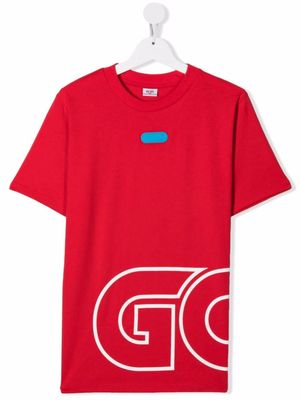 Gcds Kids t-shirt oversize à logo imprimé - Rouge