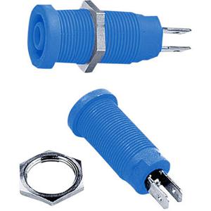 Stäubli XEB-1R Veiligheids-labconnector, female Bus, inbouw verticaal Stift-Ø: 4 mm Blauw 1 stuk(s)