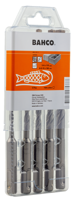 Bahco SDS+ borensets | 2-snijkanten | voor beton | 5-delig | 4652-SET-5