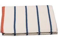 David Fussenegger Textil Stripes plaid 140 x 200 cm Rayon, Polyacryl, Katoen Blauw, Oranje, Walnoot