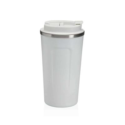 Glas met deksel Versa Wit Staal Polypropyleen 510 ml