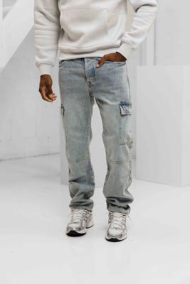 Project x Paris Cargo Jeans Heren Lichtblauw - Maat L - Kleur: Lichtblauw | Soccerfanshop