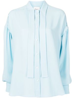 3.1 Phillip Lim pussybow satin shirt - Bleu