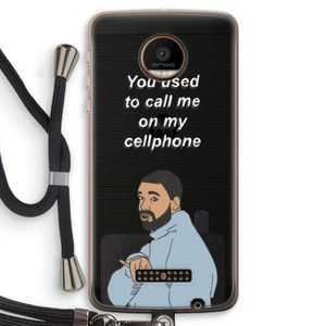 Hotline bling: Motorola Moto Z Force Transparant Hoesje met koord