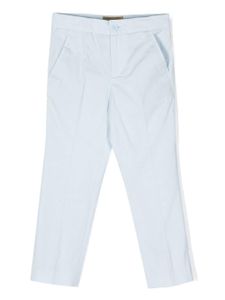 Stella McCartney Kids pantalon en coton à plis marqués - Bleu