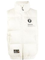 AAPE BY *A BATHING APE® gilet matelassé à patch logo - Tons neutres