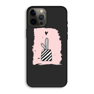 Zwart-wit cactus: iPhone 12 Pro Max Biologisch afbreekbaar hoesje