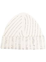 Ermanno Scervino bonnet à ornements en cristal - Blanc