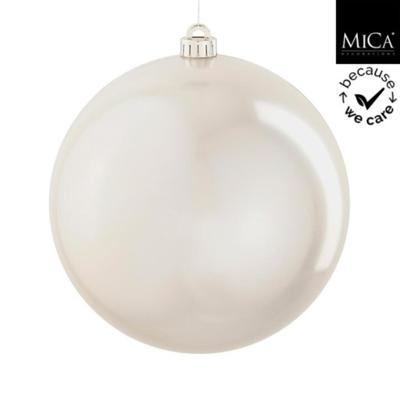 Mica Decorations Kerstbal Onbreekbaar 25 cm Crème Parelmoer