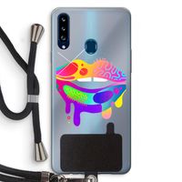 Lip Palette: Samsung Galaxy A20s Transparant Hoesje met koord