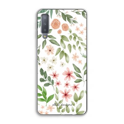 Botanical sweet flower heaven: Samsung Galaxy A7 (2018) Transparant Hoesje