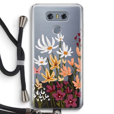 Painted wildflowers: LG G6 Transparant Hoesje met koord