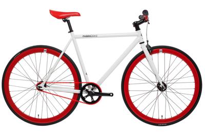 FabricBike Fixie Fiets - Wit & Rood FabricBike Fixie Fiets - Wit & Rood