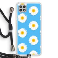 Margrietjes: Samsung Galaxy A22 4G Transparant Hoesje met koord