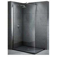 Novellini Kuadra inloopdouche Walk 2 97/100x200cm met muursteun 100chroom profiel en helder glas kuadh100-1k