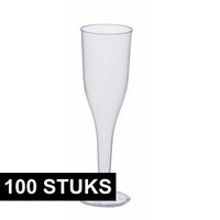 100x Champagne glazen van polystyreen - thumbnail